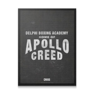 Creed – Apollo Creed Wall Art Full view of the 'Creed - Apollo Creed' Delphi Boxing Academy typographic poster art.