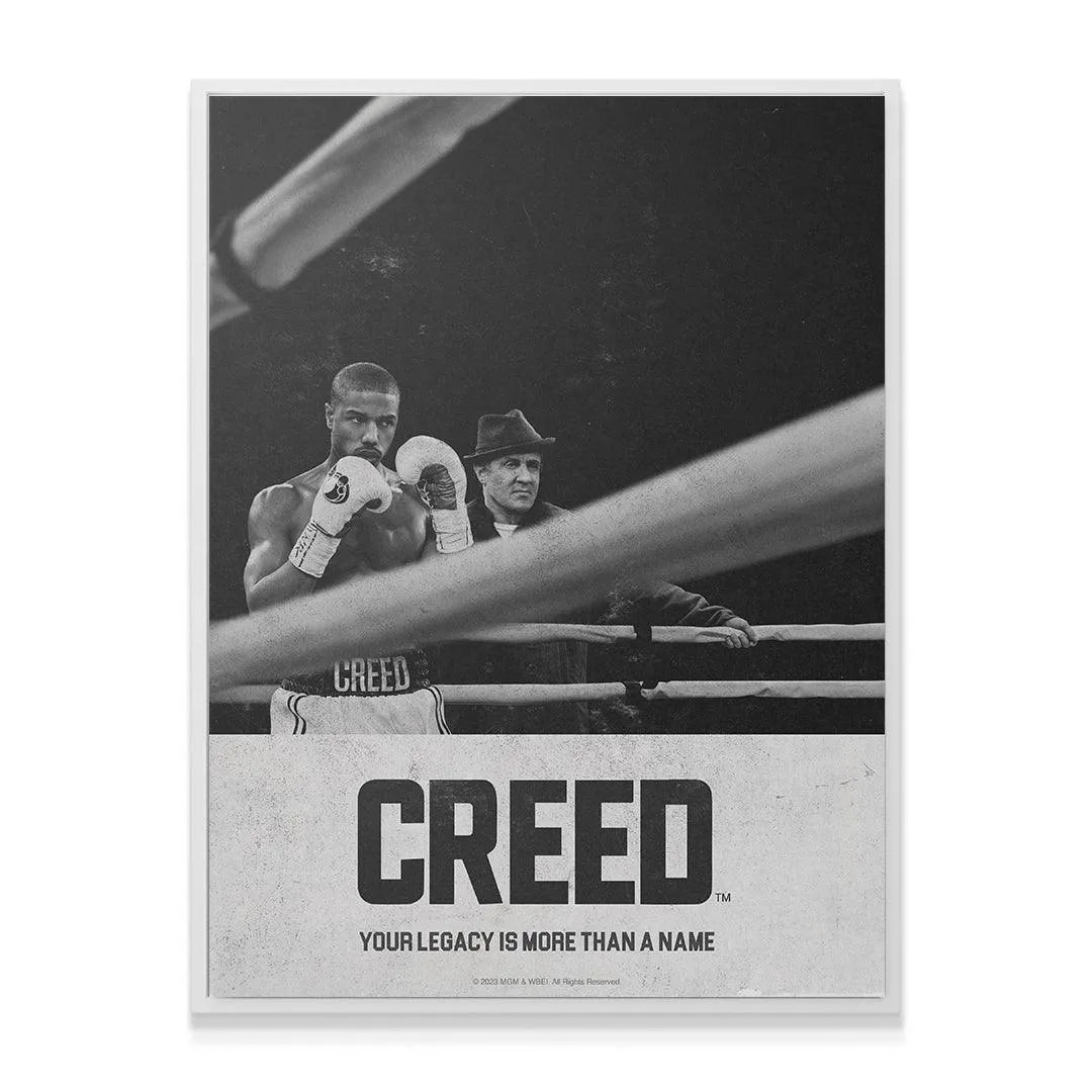 Wide shot capturing the boxing ring environment in the 'Creed - Corner' print layout.