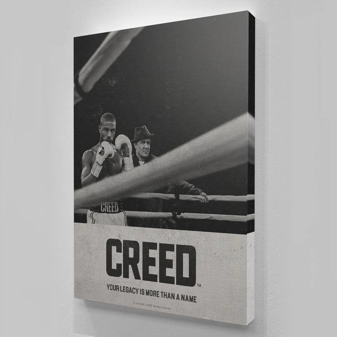 Vertical orientation of the iconic 'Creed - Corner' cinematic scene print.