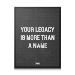 Creed – More Than A Name Wall Art Motivational poster close-up showing texture detail of Creed - More Than A Name artwork.