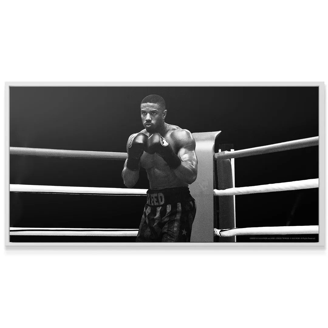 Close-up of Adonis Creed's determined expression during 'Creed - Round 1'.