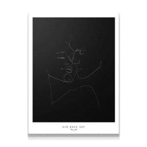 Daisy No 28 – Black Wall Art Full-frame perspective of the high-contrast Daisy No 28 - Black minimalist poster design.
