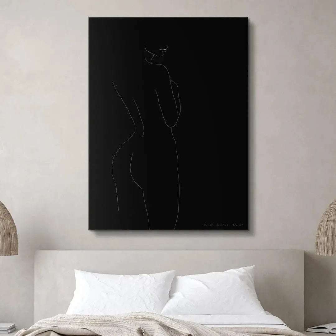 Abstract study of the back and hip silhouette captured in Daisy No 29 - Black.