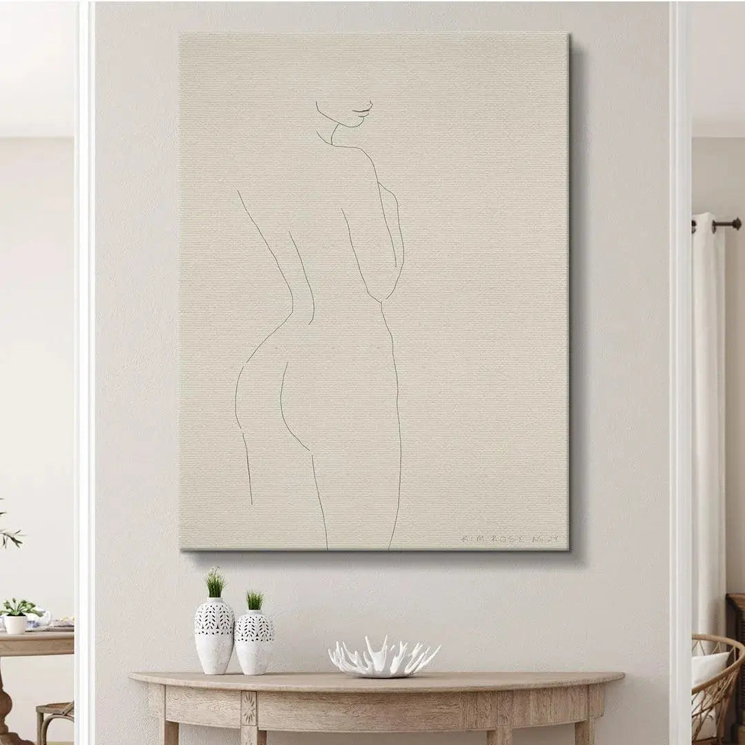 Side view perspective highlighting the canvas depth and matte finish of Daisy No 29 - White artwork.