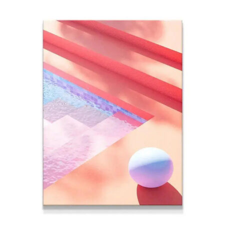 Abstract close-up showing the shimmering pool tiles texture in Dario - Heavens Stay artwork.