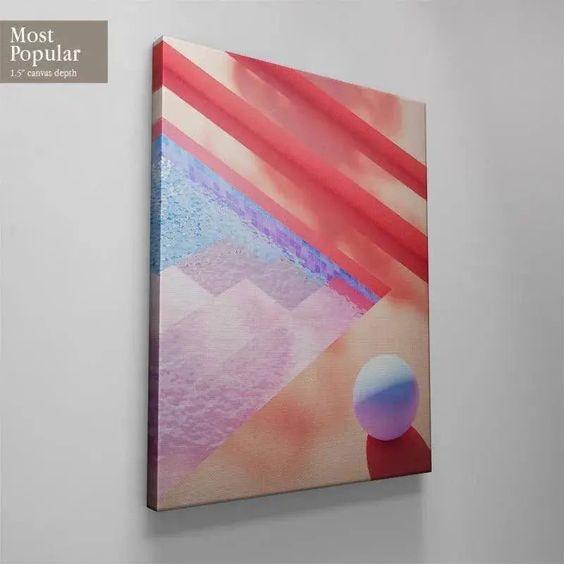 Macro shot revealing the vivid color saturation and premium print quality on the canvas of Dario - Heavens Stay.