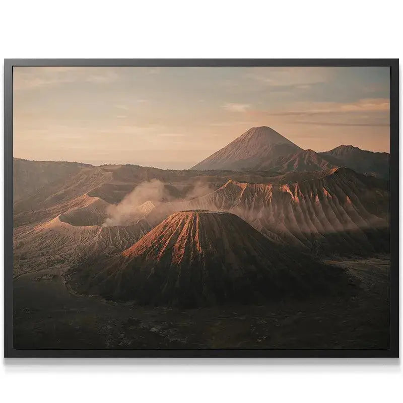 Close-up detail of the heavily textured, ridged slopes of the main volcano cone at Dawn of Bromo.