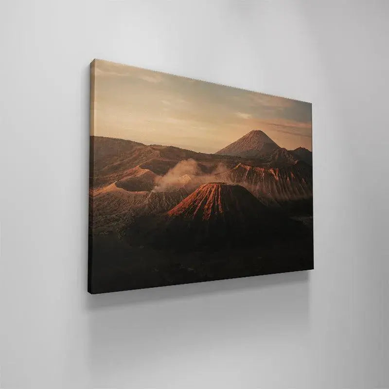 Dramatic shadow play across the crater floor in this high-contrast photograph of Dawn of Bromo.