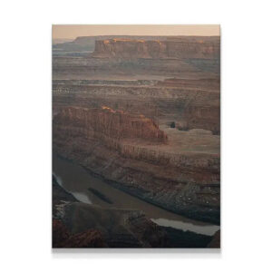 Wide-angle view of the layered desert plateau captured in Dead Man's Land print.