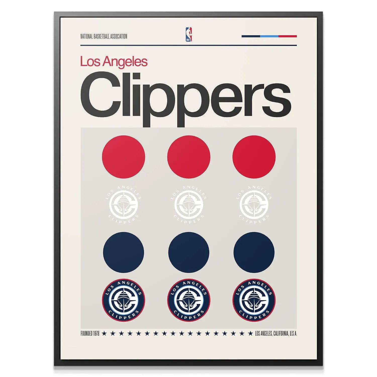 Close-up detail of the typographic elements on the Deconstructed Logo - Clippers poster, featuring the 'Clippers' wordmark.