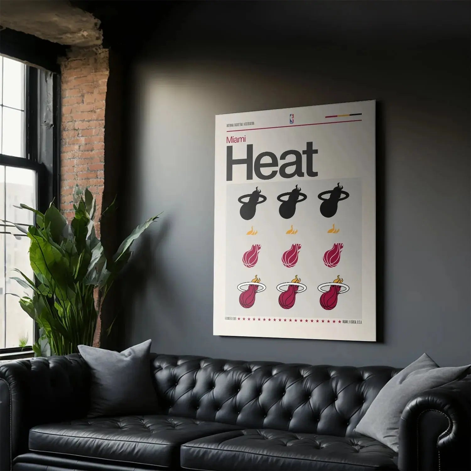 Texture shot of the matte paper finish on the 'Deconstructed Logo - Heat' artwork, highlighting quality.