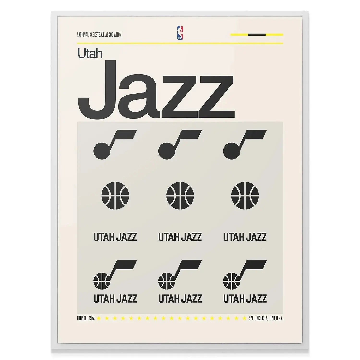 Detailed texture shot of the premium paper stock used for the 'Deconstructed Logo - Jazz' poster.