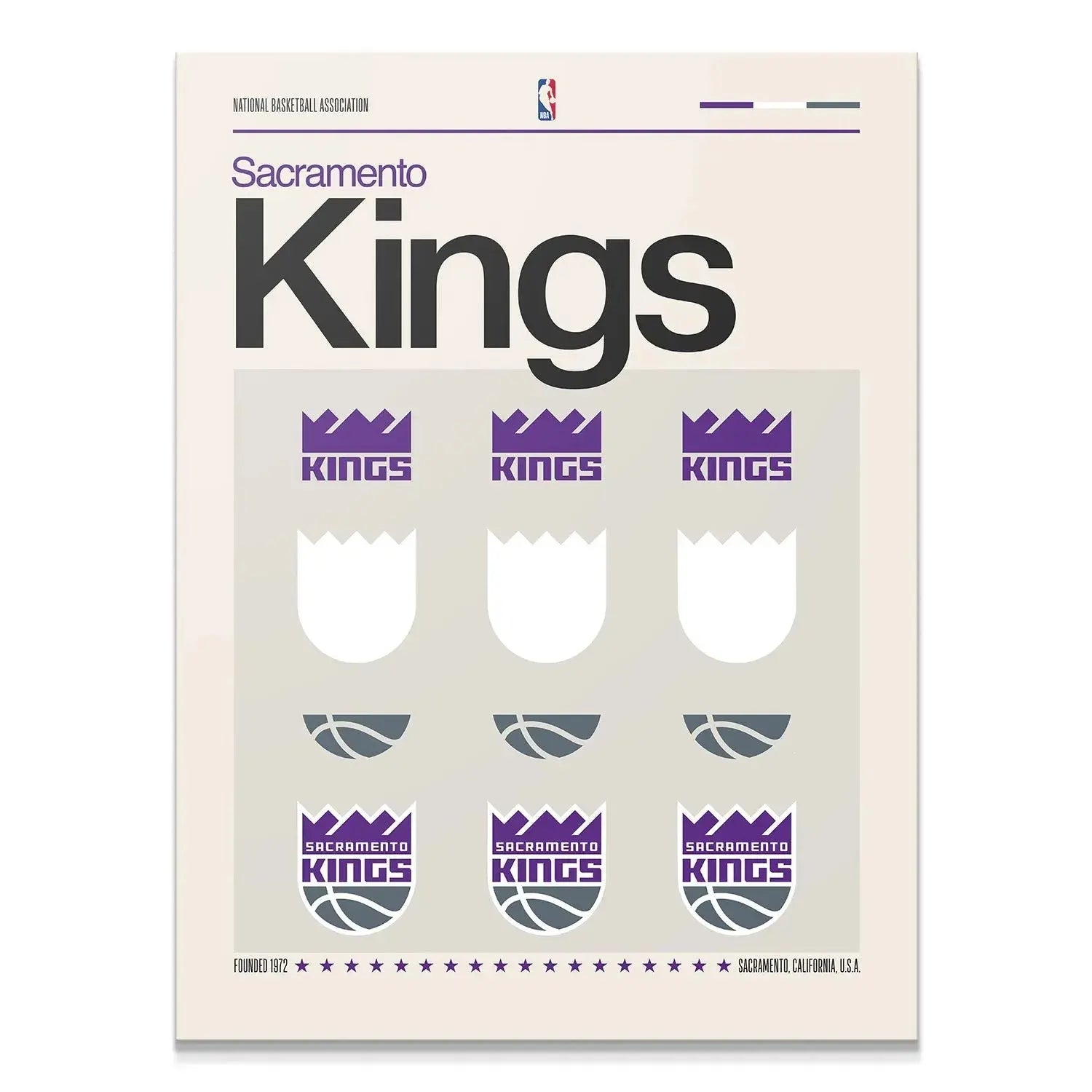 Detailed close-up of the crown elements repeated in the Deconstructed Logo - Kings graphic.