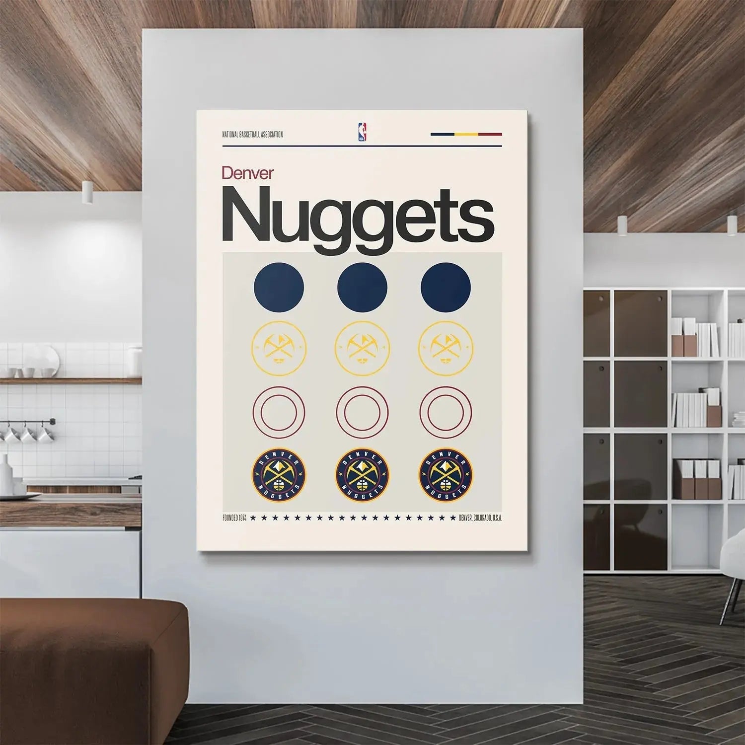Textured shot of the high-quality paper used for the 'Deconstructed Logo - Nuggets' graphic breakdown.