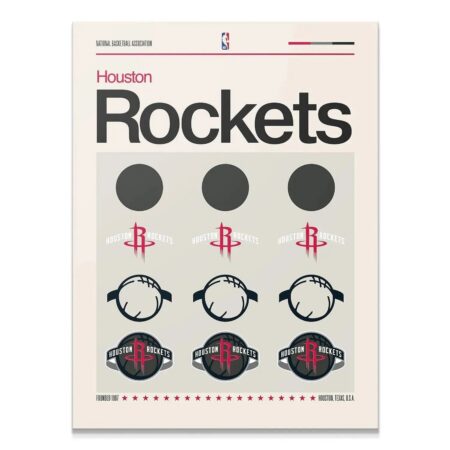 Full view of the conceptual art print: Deconstructed Logo - Rockets.