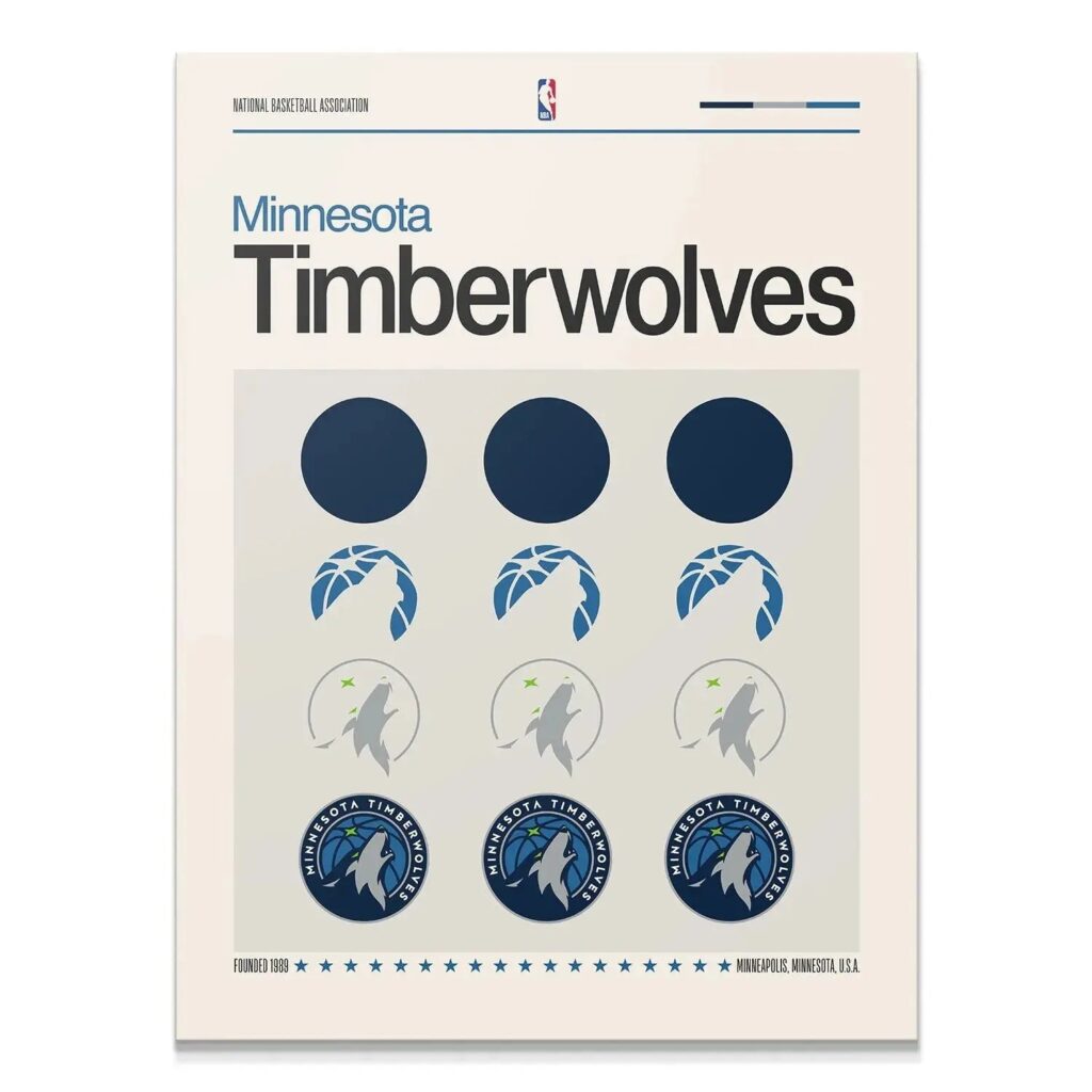 Deconstructed Logo - Timberwolves