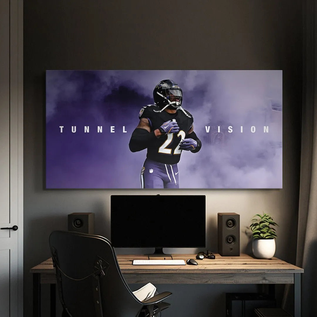 High-resolution digital file of the original Derrick Henry - Tunnel Vision artwork concept.