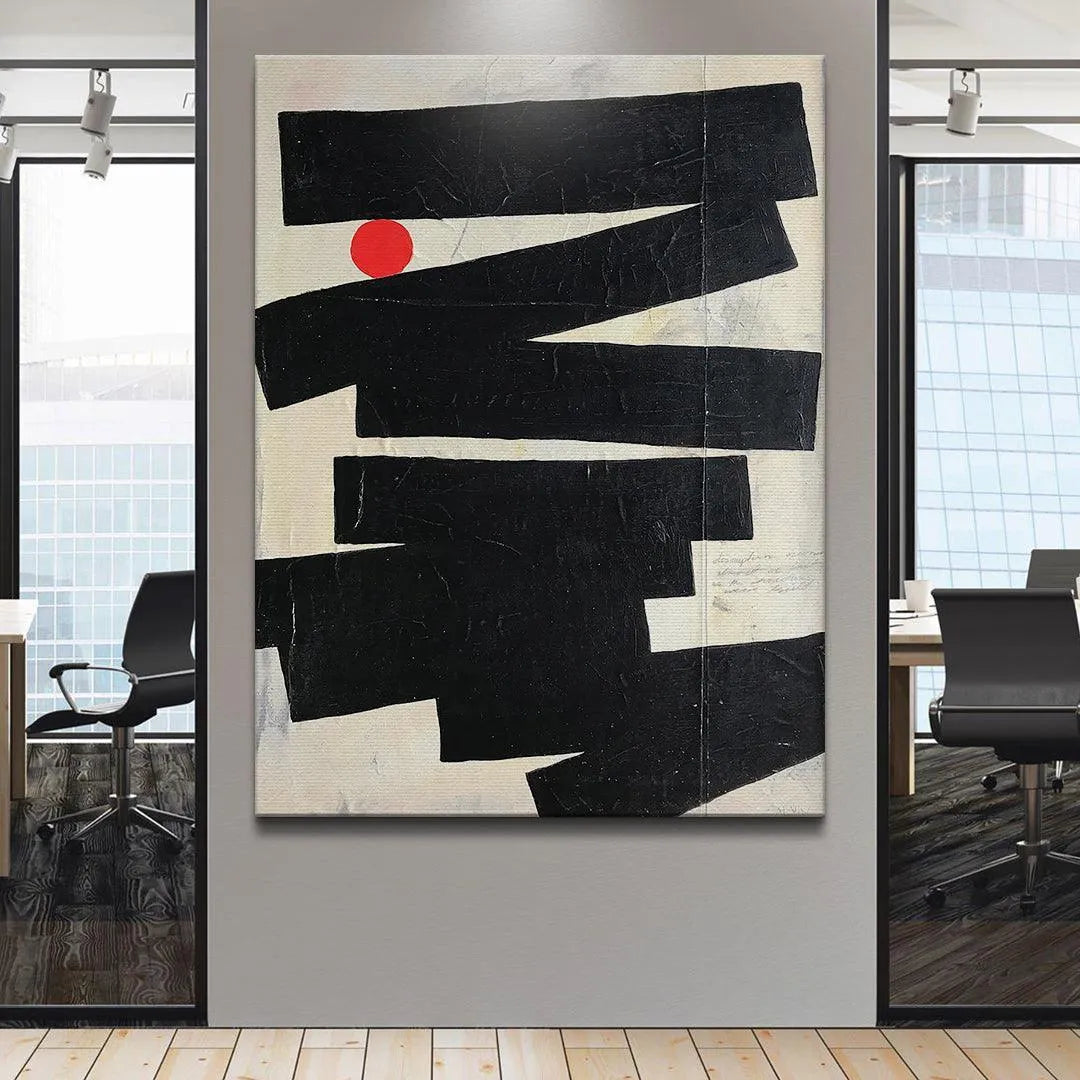 Detailed crop showing the layered black bars and the subtle background script on 'Disrupt'.