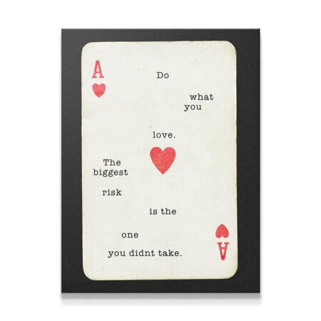 Full frontal view of the motivational print emphasizing the vintage phrase "Do What You Love."