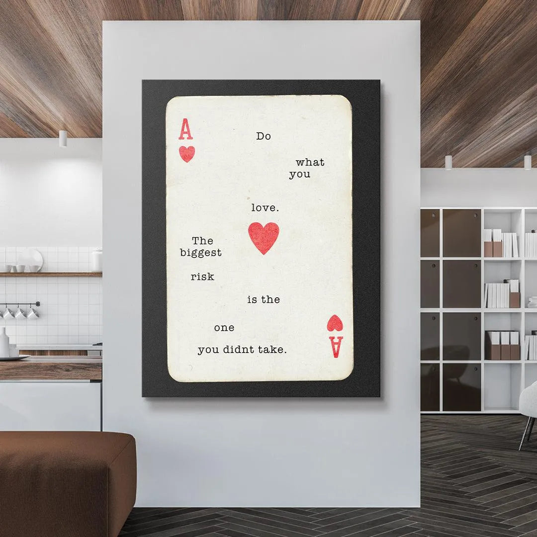 Mockup showing the "Do What You Love" wall art displayed prominently in a modern gallery wall collection.