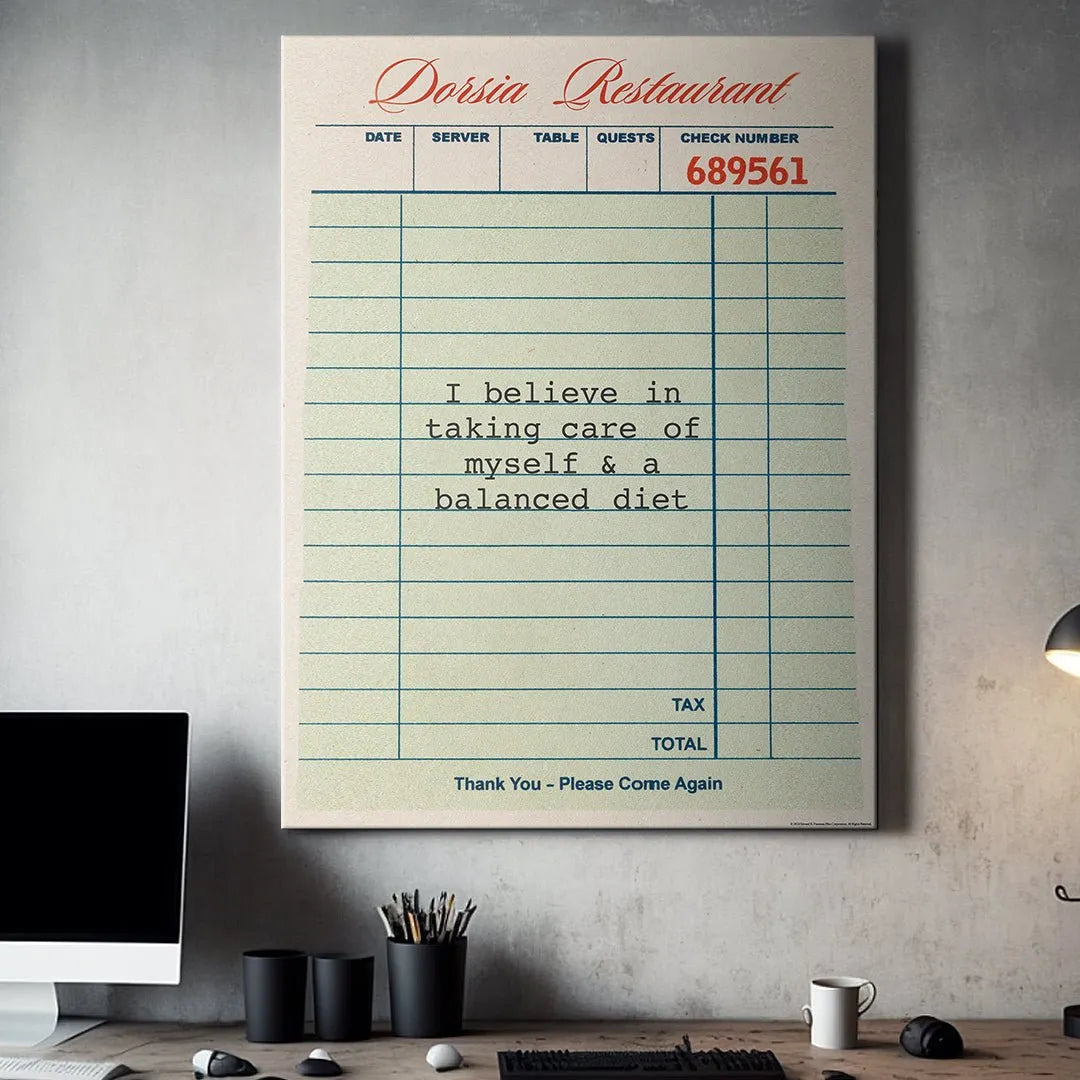 High-resolution shot emphasizing the paper texture and aging of the Dorsia Check.