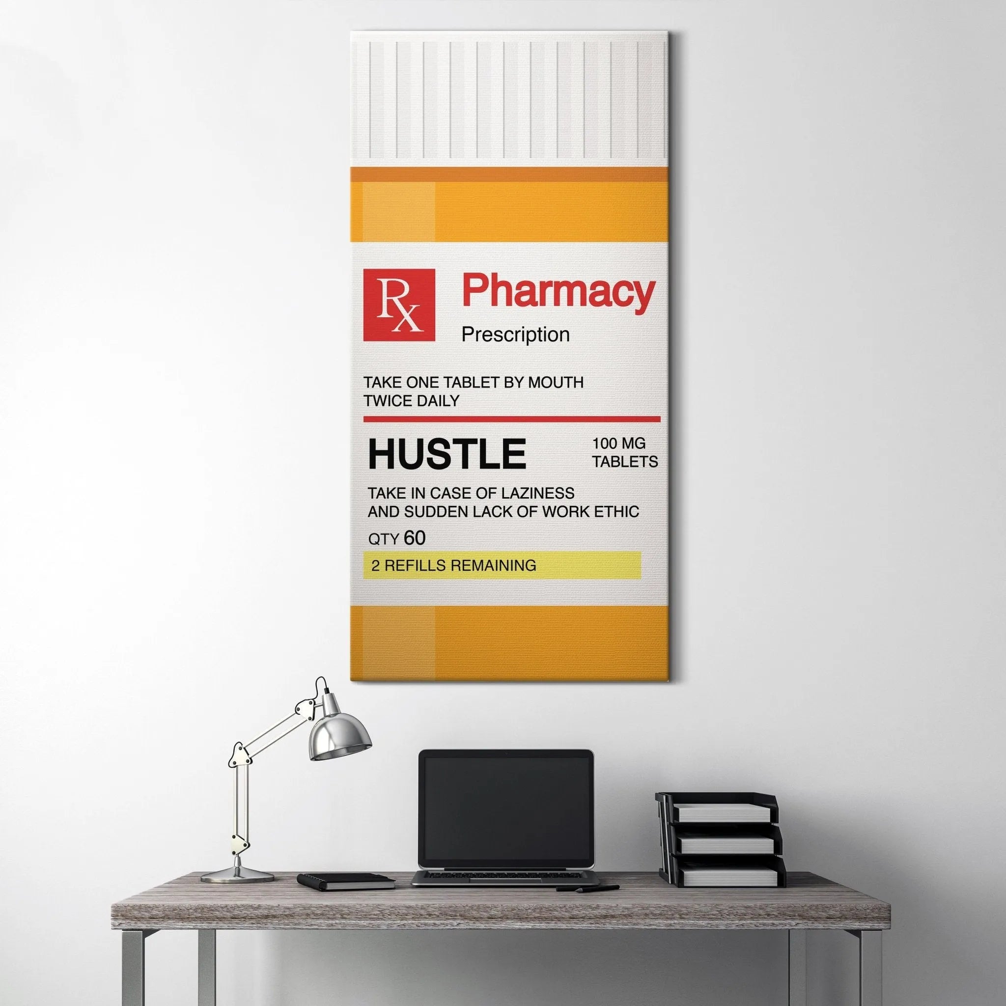 Detailed texture simulation of the paper label edge on the 'Dose Of Hustle' artwork.