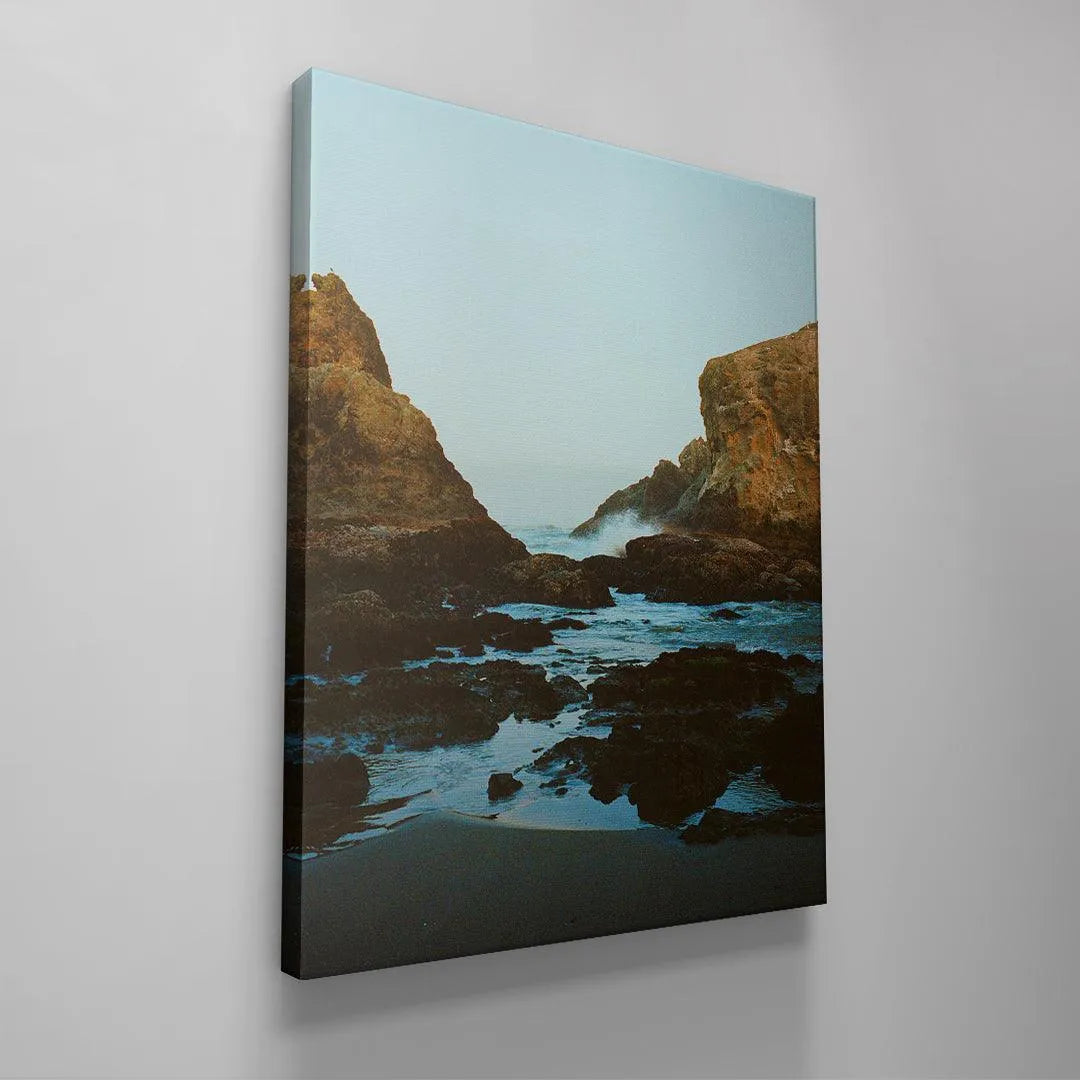 Vertical orientation view of the iconic Bandon, Oregon coastline captured in the Dreaming In Bandon print.