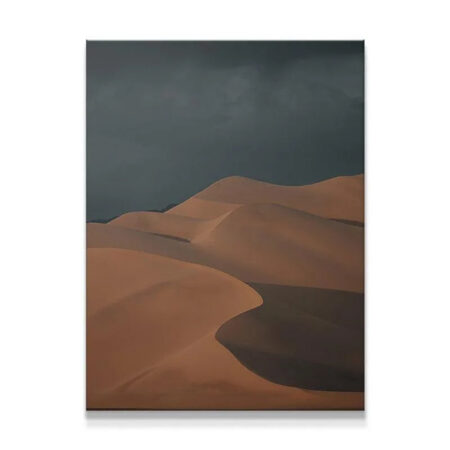 Vertical framed print showing the full scope of the high-contrast 'Dune Gloom' artwork.