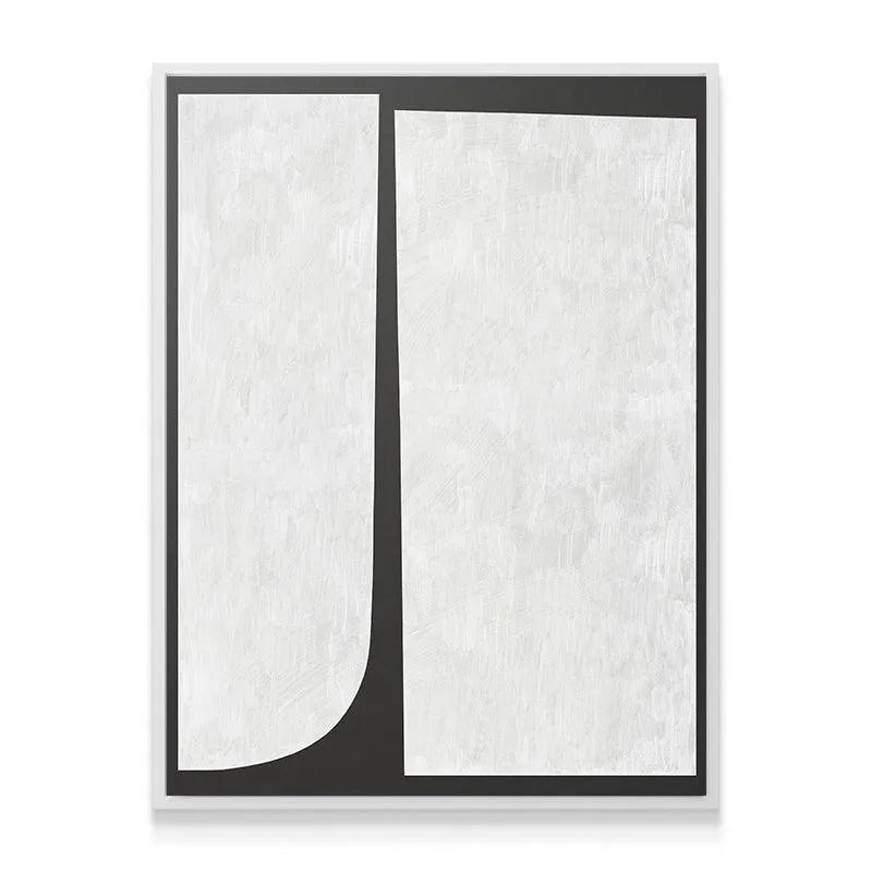 Corner shot highlighting the crisp edge definition and framing of Duo Black artwork.