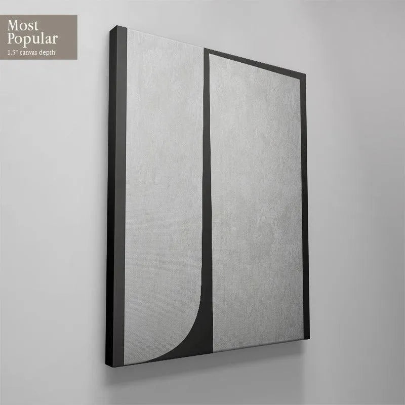 The unique curved lower edge detail of the left panel in the Duo Black composition.