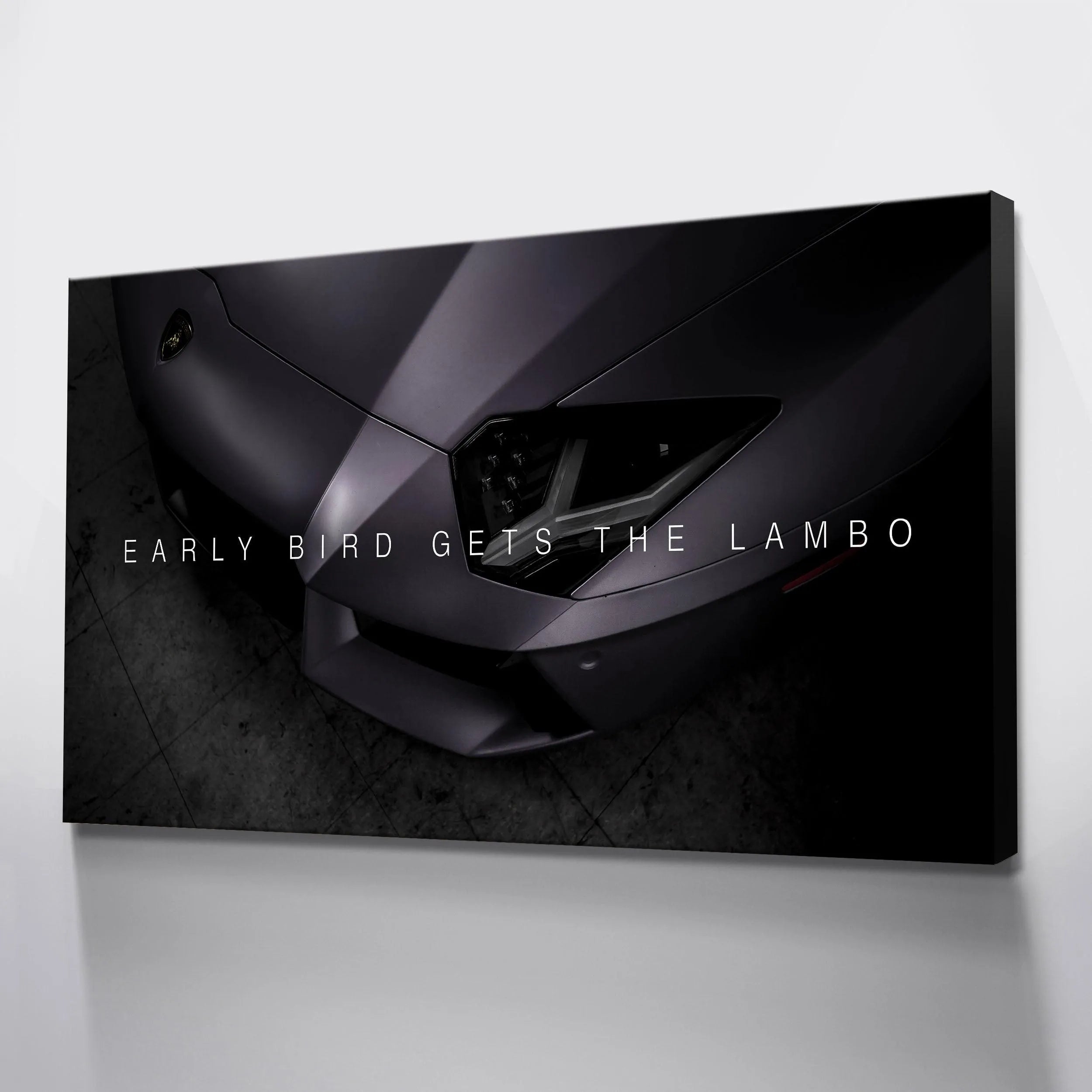 Detailed view of the sharp contours and signature body lines of the Early Bird sports car image.