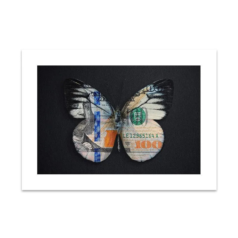 Side profile of the framed Giclée print 'Earn Your Wings' against a gallery wall backdrop.
