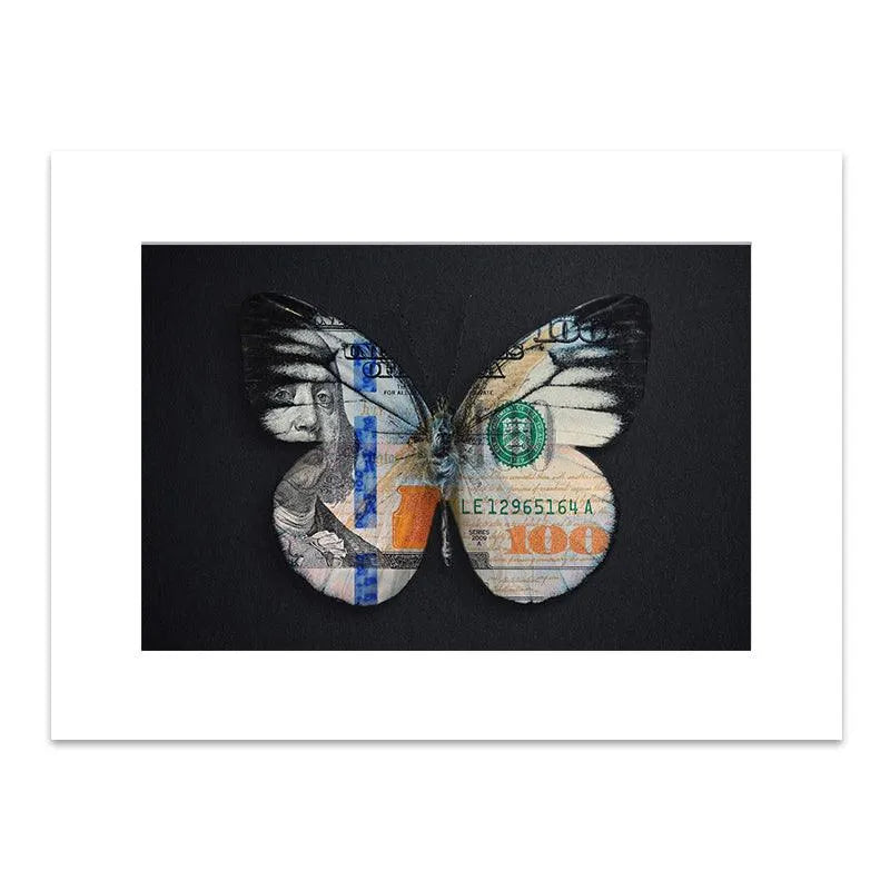 Macro detail of the central body fuzz and the currency serialization numbers, defining 'Earn Your Wings'.