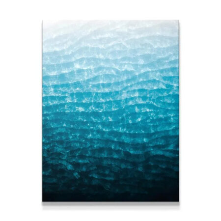 Close-up view of the detailed water reflections in the Electric Texture print.