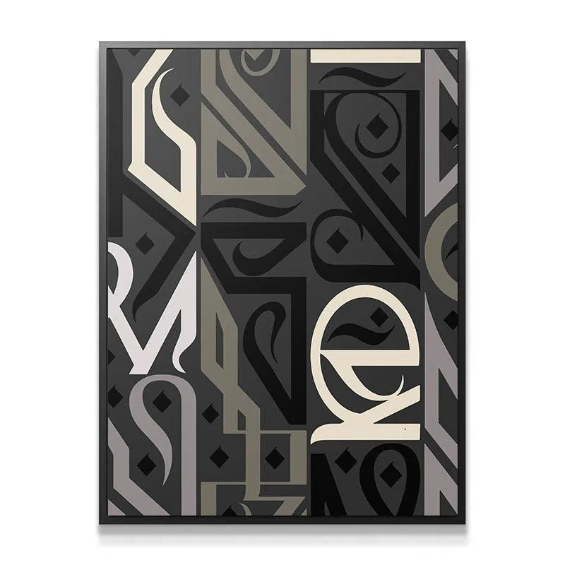 Close-up detail showing the intricate swirls and black diamond shapes in 'Embrace Gold'.