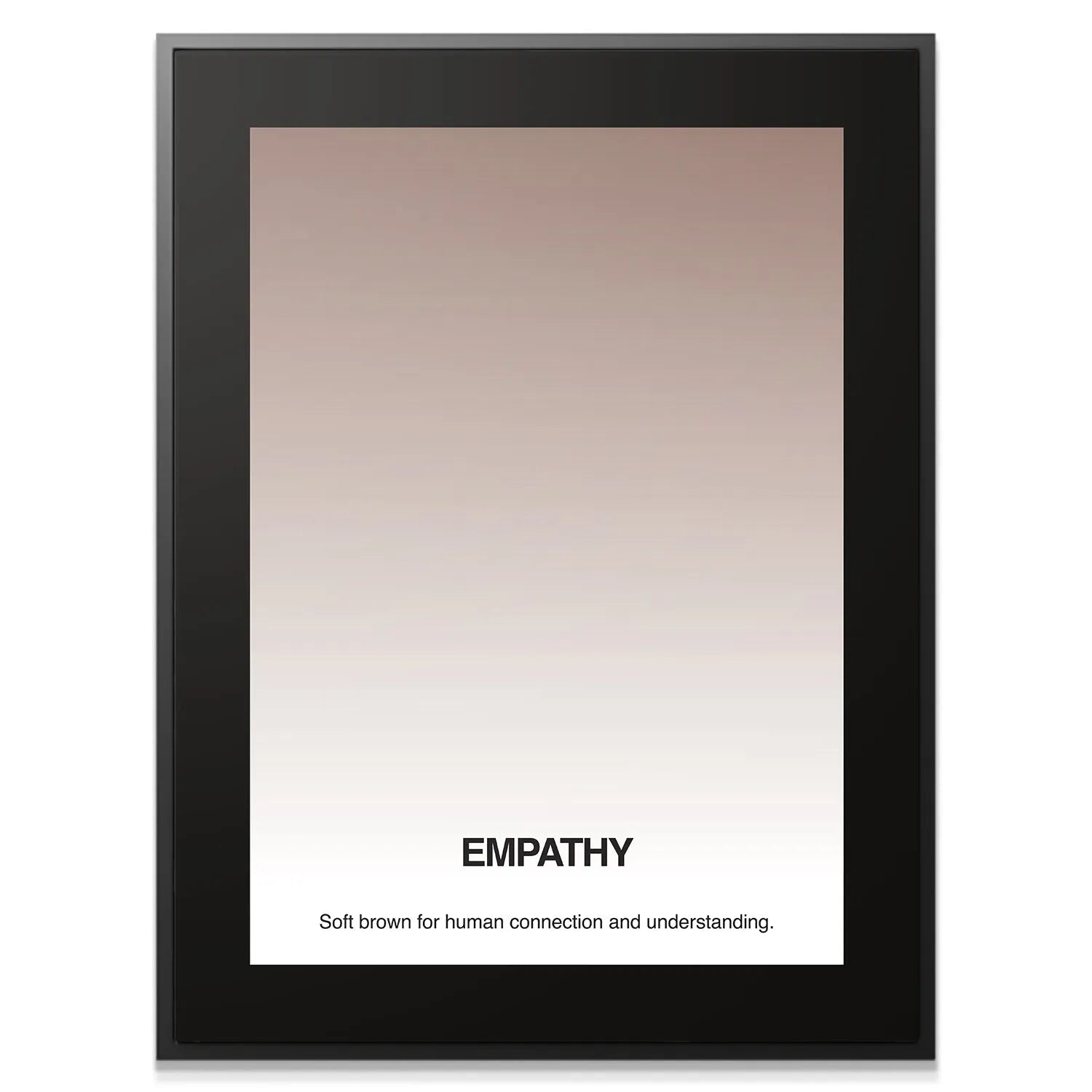 Detail close-up focusing on the smooth transition line in the Empathy - Gradient poster.