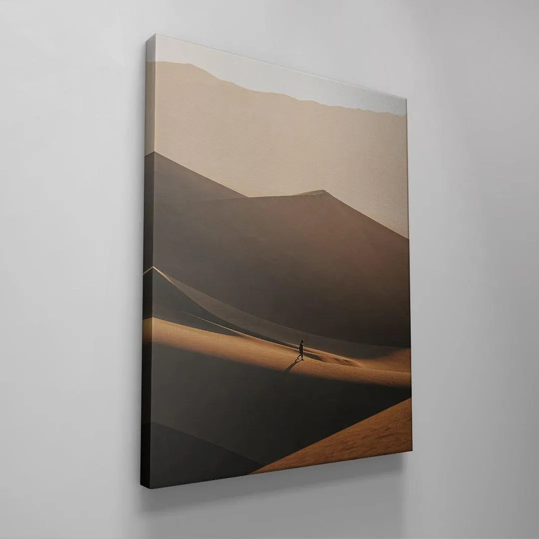 Detailed view of the upper edge of the largest dune crest under the diffused light in 'Endless Sands'.