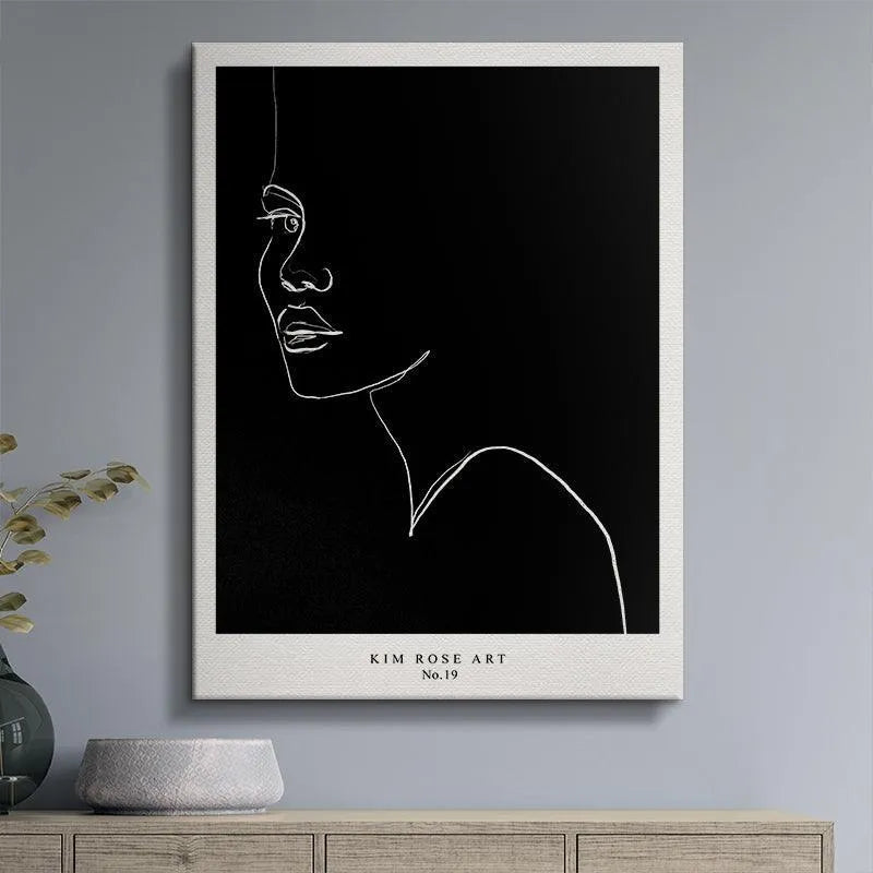 Texture representation emphasizing the smooth paper and stark white lines of Estella - Black.