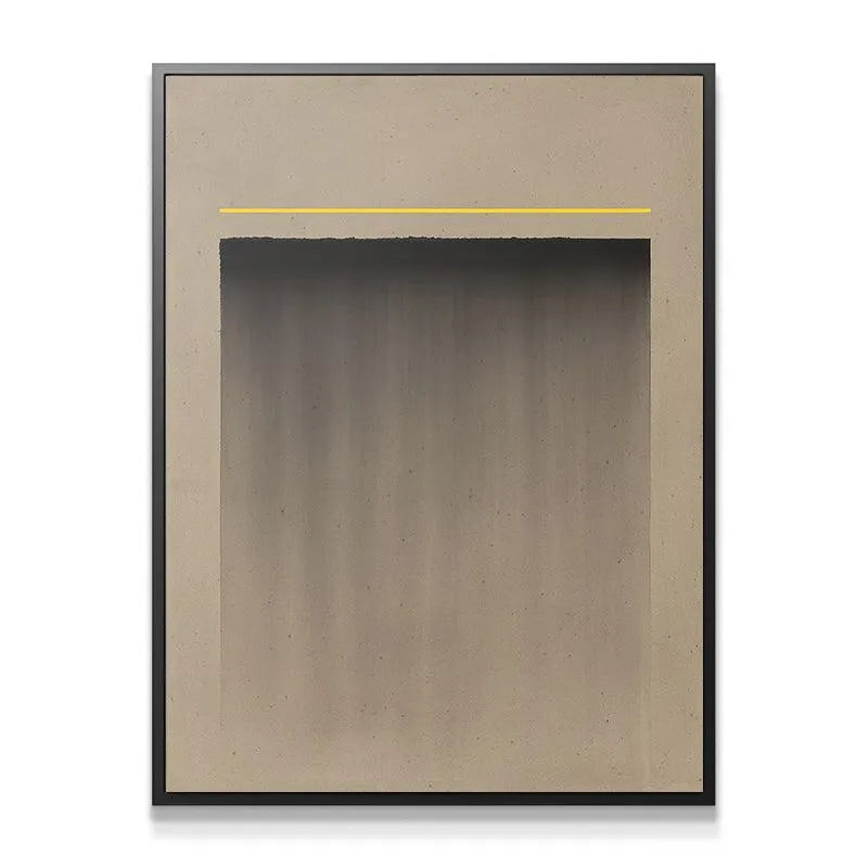 Full vertical perspective of the 'Father and Son' abstract art installed in a modern gallery setting.