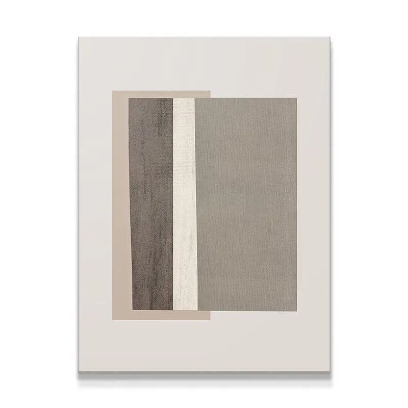 Full vertical view of the Field Beige abstract print on a solid white background.