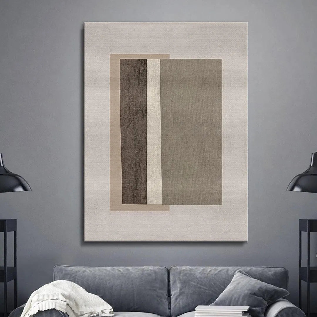 Detailed view highlighting the layered taupe, cream, and warm Field Beige color palette.