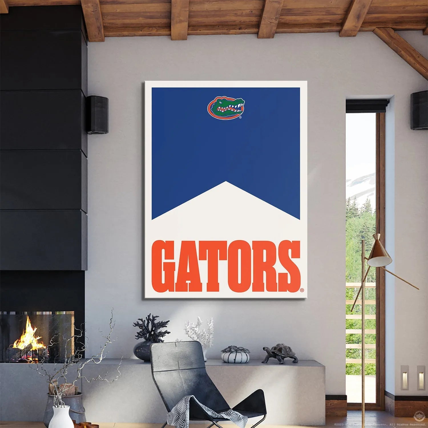Corner view showcasing the clean white border framing the Florida - Marlboro Minimalism piece.