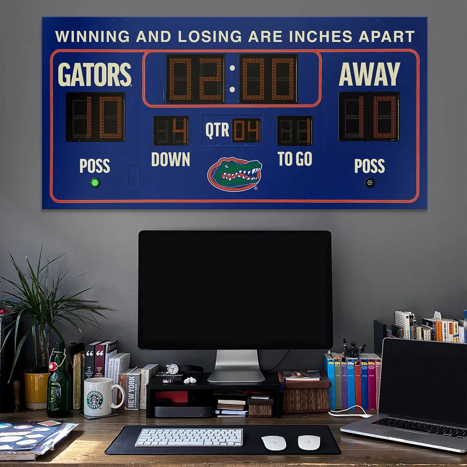Full view of the GATORS side showing the '10' score and 'POSS' indicator on the Florida - Scoreboard.
