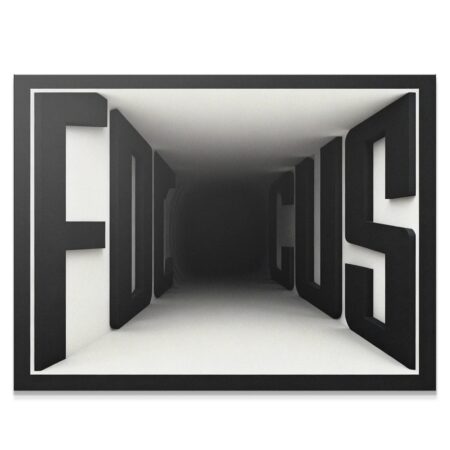 Full frontal view of the high-contrast 3D tunnel effect of the Focus Blur artwork.