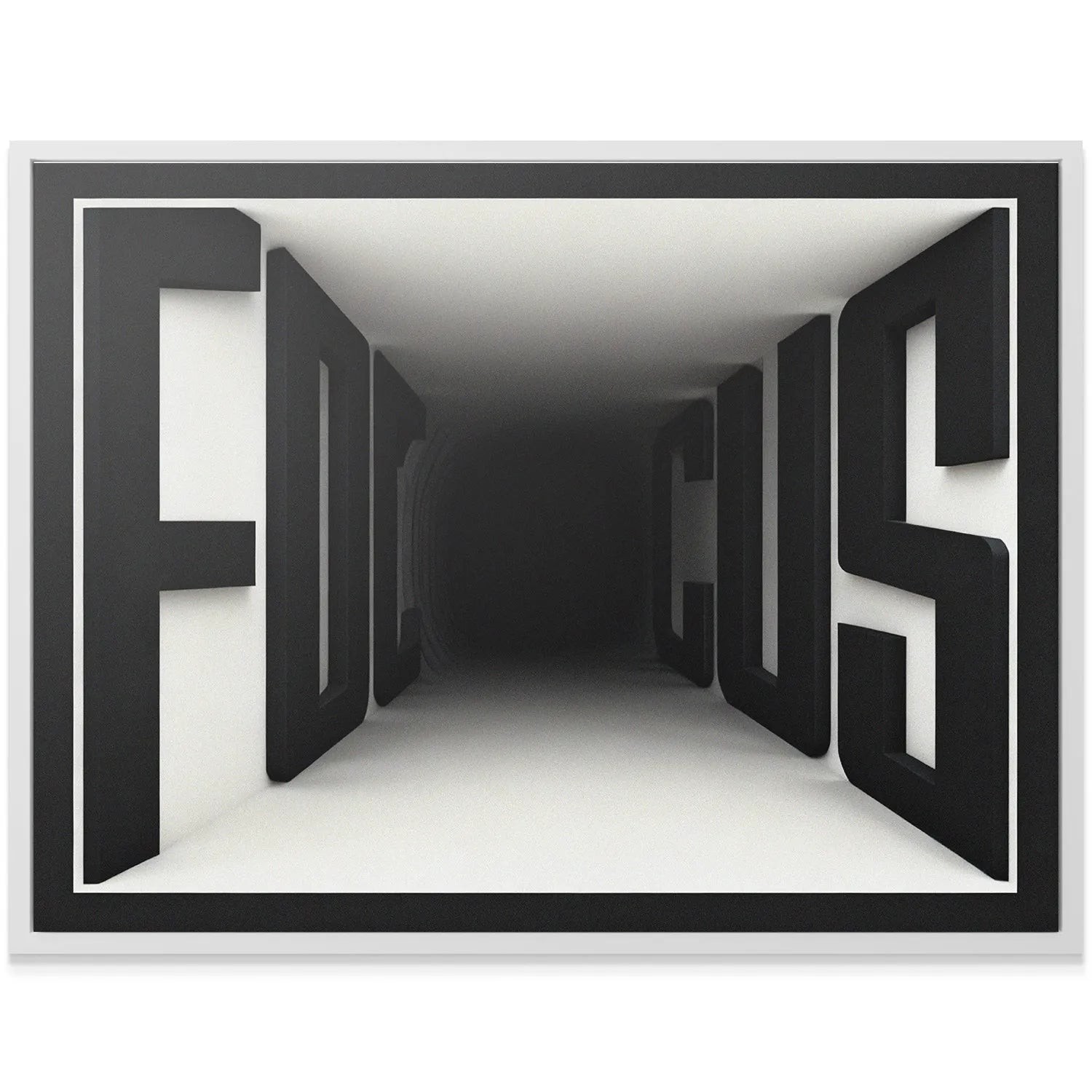 Detailed rendering of the receding depth illusion captured in the conceptual Focus Blur poster.