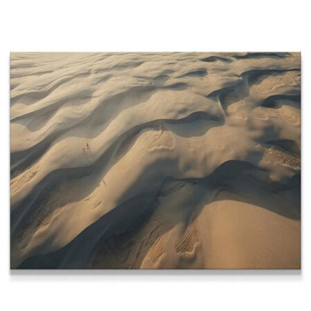 Aerial view of massive undulating sand waves, captured in the Forever Dunes art print.