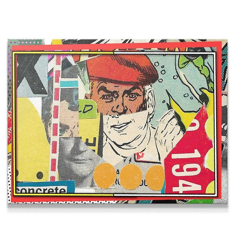 Full view of the vibrant, retro 'Fountain Of Youth' pop art collage artwork.