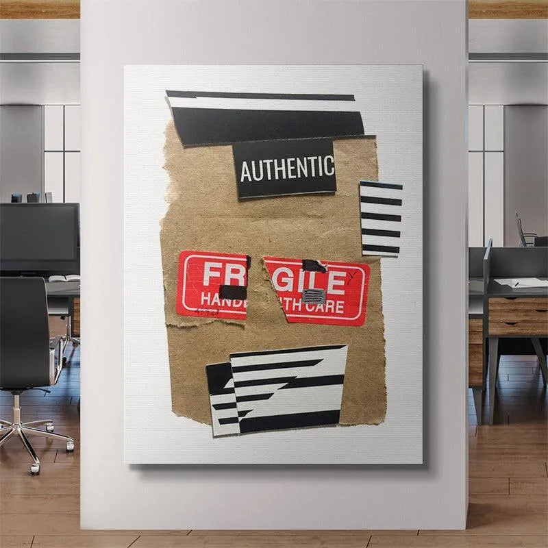 Overhead shot of the 'Fragile' artwork emphasizing the layered, deconstructed look.