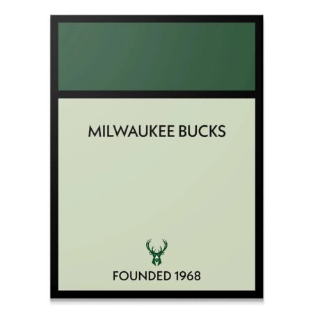 Frontal view of the minimalist Game Board - Bucks art print on a clean white background.