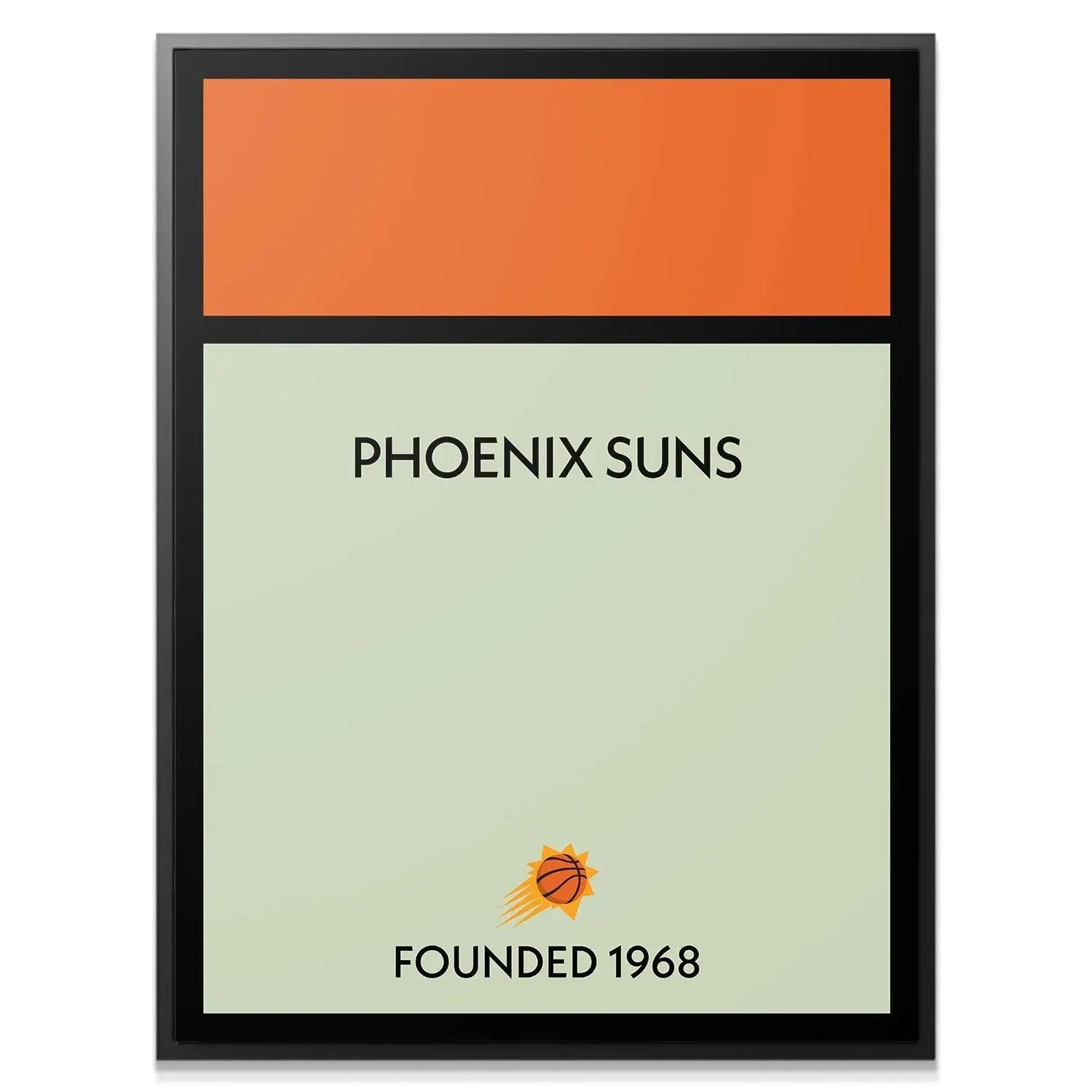 Close-up texture shot showing the smooth paper surface of the Game Board - Suns print.